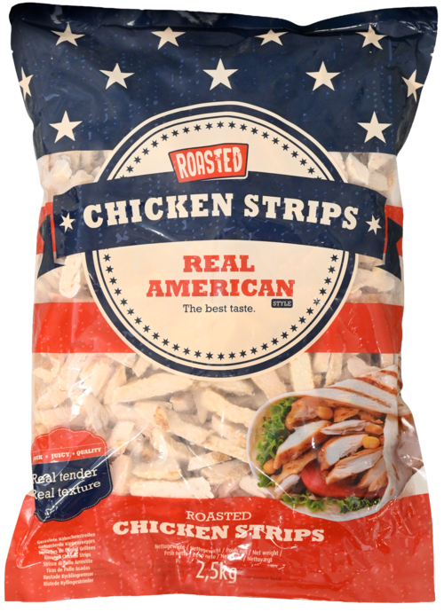 R. American Geroosterde Kipfiletreepjes ca. 2,5kg - Boodschappen