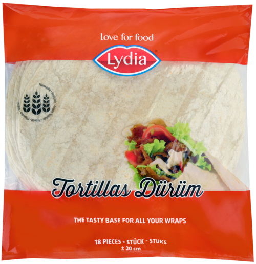 Lydia Tortillas WrapsØ30cm 18st