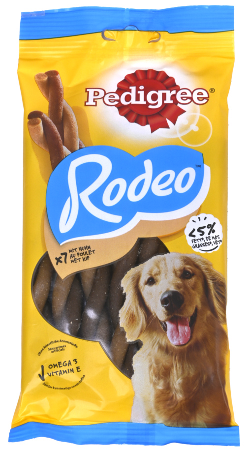 3 pakjes Pedigree Rodeo Chicken 7st 123g - Boodschappen