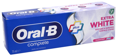 2 pakken Oral-B Tandpasta Complete Extra White 75ml - Boodschappen