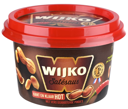 3 bakjes Wijko Satésaus Hot Kant&Klaar Mini 120g