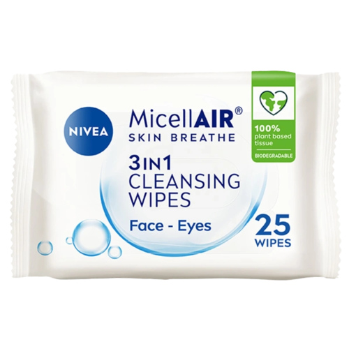 Nivea Facial Cleansing Wipes 3in1 Micellair 2x25st