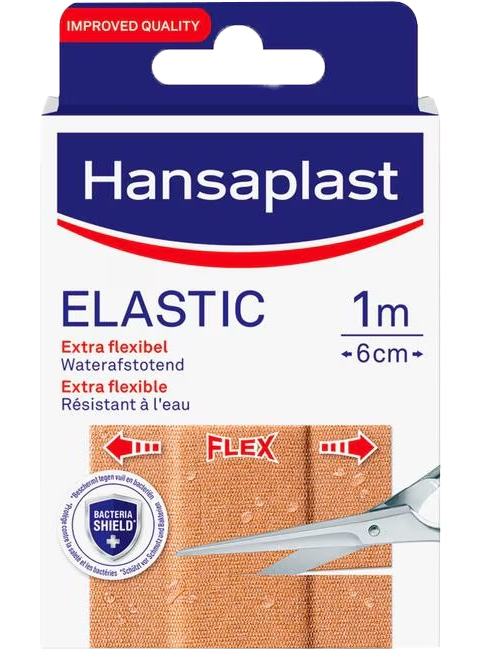 Hansaplast Pleisters Elastic 6cm 1m - Boodschappen