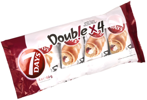 5 pakken 7 Days Croissants Kers 4x60g