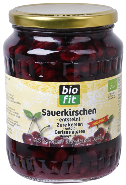 2 potten Biofit Zure Kersen   720ml - Boodschappen