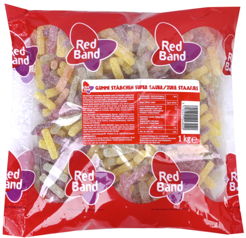 Red Band Gummi Zure Staafjes  1kg - Boodschappen
