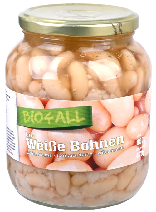 2 potten Bio4all Witte Bonen   680g