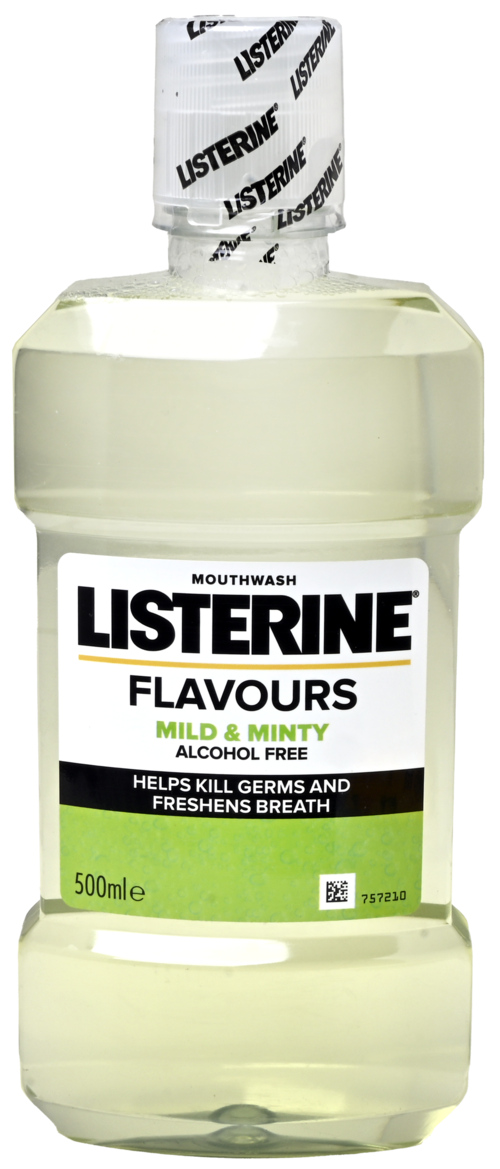 2 flessen Listerine Mondwater Mild & Minty 500ml