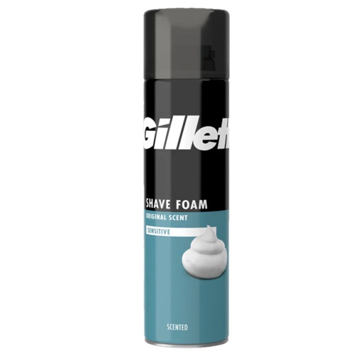 2 bussen Gillette Scheerschuim Sensitive 200ml
