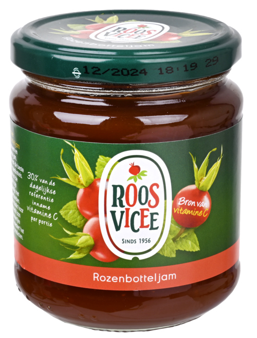2 potten Roosvicee Rozenbotteljam 340g