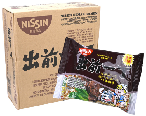 30 pakjes Nissin Demae Ramen Noodle Five Spice Beef Flavour 100g - Boodschappen