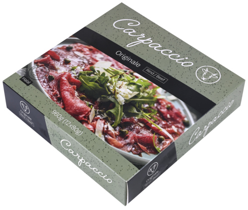 12 porties Rundercarpaccio Originale ca. 80g
