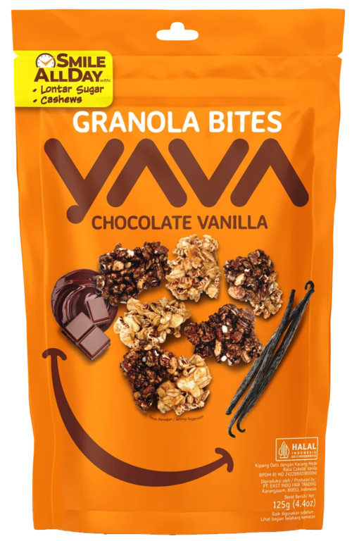3 pakken Yava Granola Bites Chocolate Vanilla 125g - Boodschappen