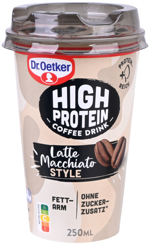 2 bekers Dr. Oetker HP Coffee Drink Latte Macchiato 250ml