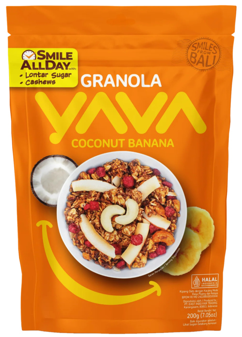 3 pakken Yava Granola Coconut Banana 200g - Boodschappen