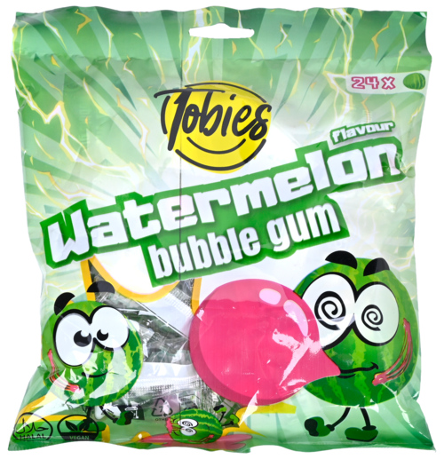 2 Pakken Tobies Chewing Gum Watermelon 120g - Boodschappen