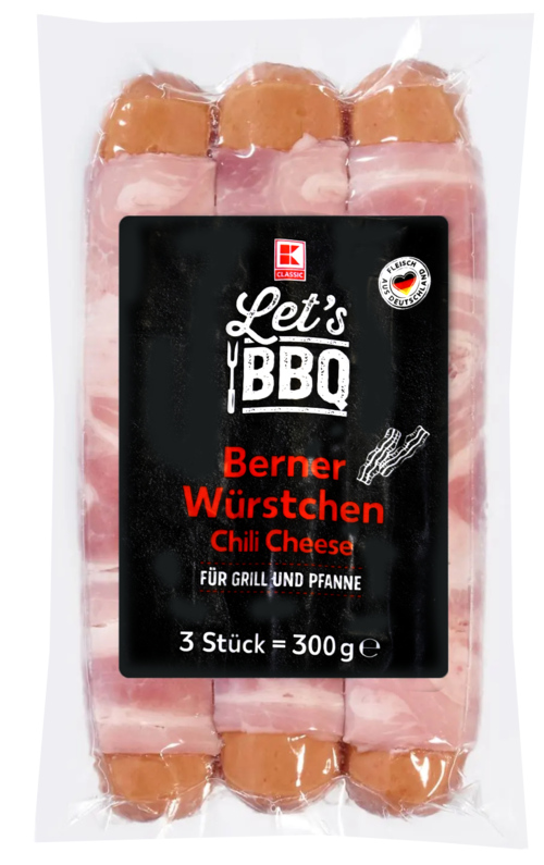 4 pakken Berner Worst Chili Cheese DV   300g - Boodschappen