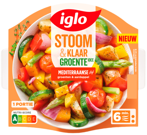 5 pakken IGLO Stoom&Klaar Groente Mediterraans DV   300g - Boodschappen