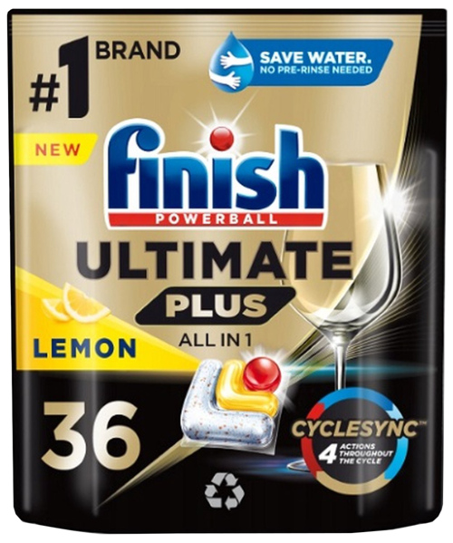 Finish Ultimate Plus Vaatwastabletten All in 1 Citroen 36st - Boodschappen