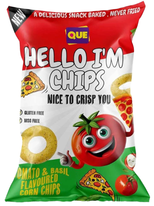 5 zakken Hello I'm Chips Tomaat & Basilicum 65g - Boodschappen