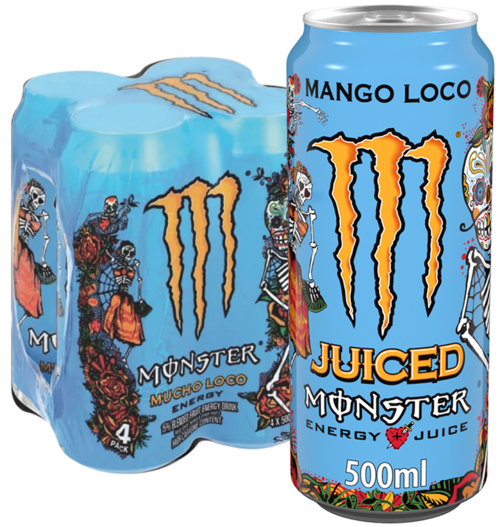 4 blikjes Monster Mango Loco 500ml - Boodschappen