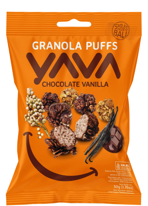 3 pakken Yava Granola Puffs Chocolate Vanilla 50g - Boodschappen