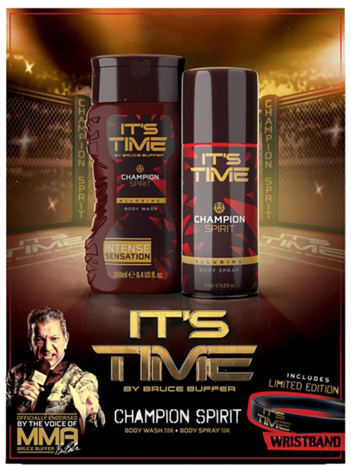 Its Time Giftset Champion Deospray 150ml + Douchegel 250ml + wristband - Boodschappen