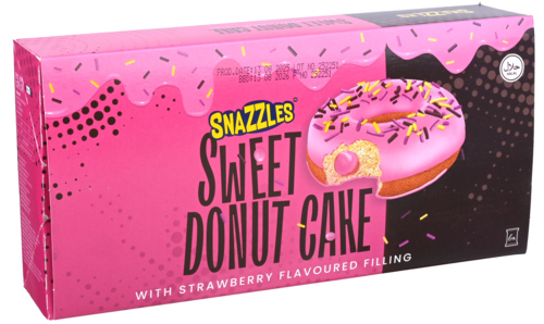 2 Pakken Snazzles Filled Cake Sweet Donut Cake With Strawberry Filling 240g - Boodschappen