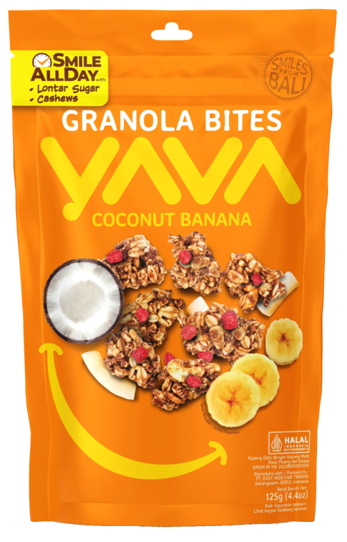3 pakken Yava Granola Bites Coconut Banana 125g - Boodschappen