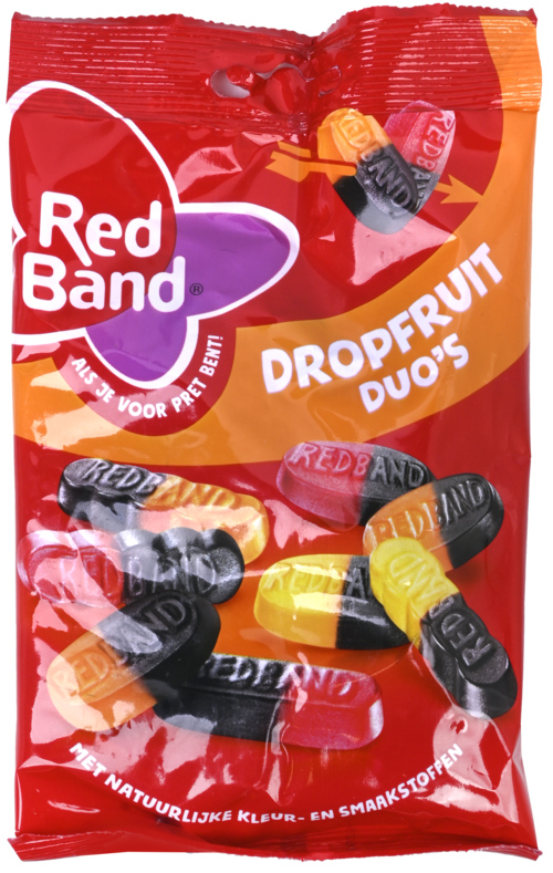 2 zakken Red Band Drop Fruit Duo's   120g - Boodschappen
