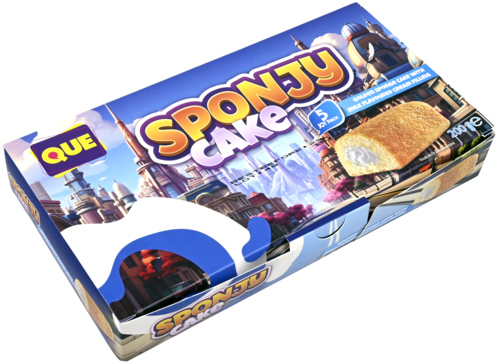 3 pakken Que Sponji Cake with milk cream   200g - Boodschappen