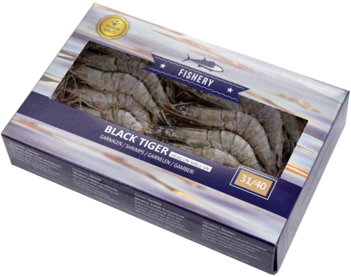 Black Tiger Garnalen 31/40 met kop ca. 1kg