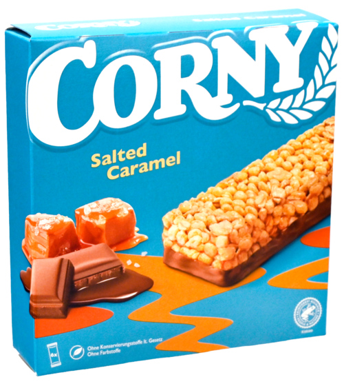 2 Pakken corny Gezouten Karamel Mueslireep 138g - Boodschappen