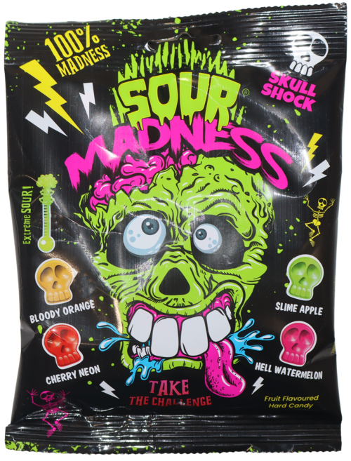 2 zakken Sour Madness 60gr - Boodschappen