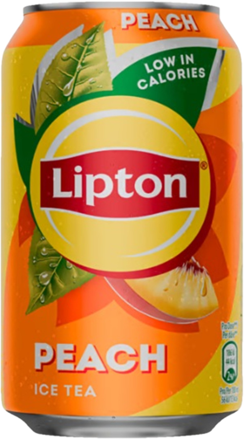 6 blikken Lipton Ice Tea Peach 330ml - Boodschappen