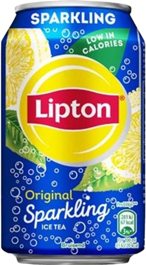 6 blikken Lipton Ice Tea Sparkling 330ml - Boodschappen
