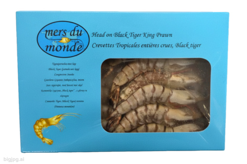 Black tiger Garnalen 16/20  1 KG - Boodschappen