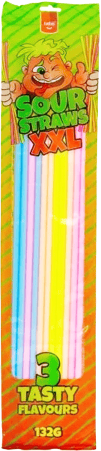 2 pakken Funlab Sour Straws XXL 132gr - Boodschappen