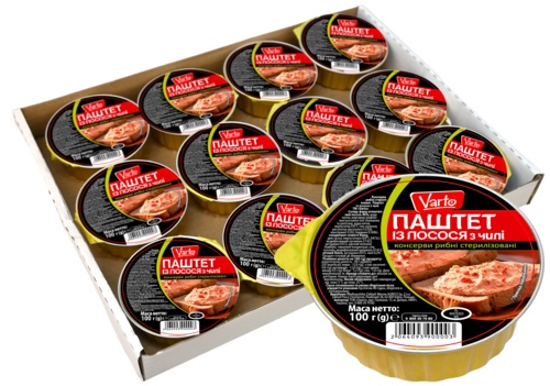 12 stuks Varto zalm pate met chili 100gr - Boodschappen