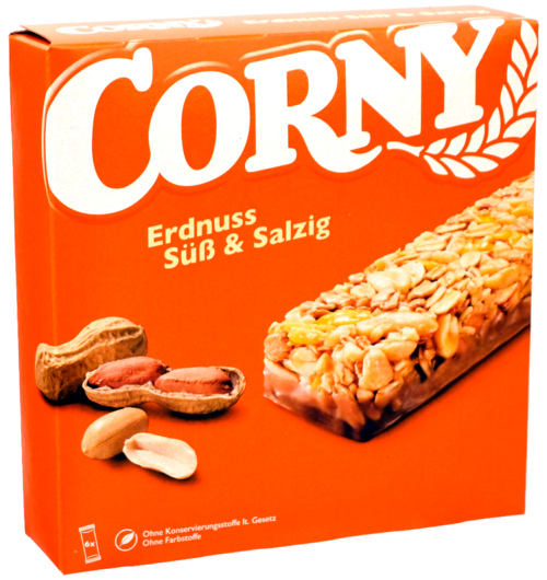 2 pakken Corny Zoet & Zout Notenreep 150g - Boodschappen