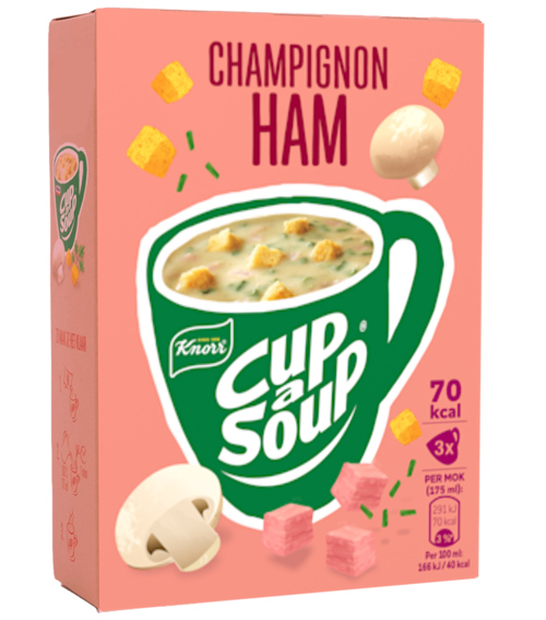 4 Pakken Unox cup a soup champignon ham 16gr - Boodschappen