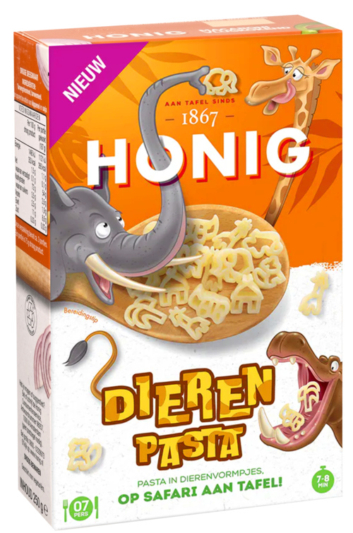 4 pakken Honig kinder pasta 550 gr