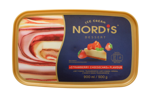 2 Bakken Nordis aardbei cheesecake ijs 900ml - Boodschappen