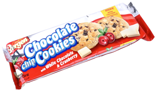 2 pakken Bergen Chocolate chip cookies chocolate & cranberry 100 GR - Boodschappen