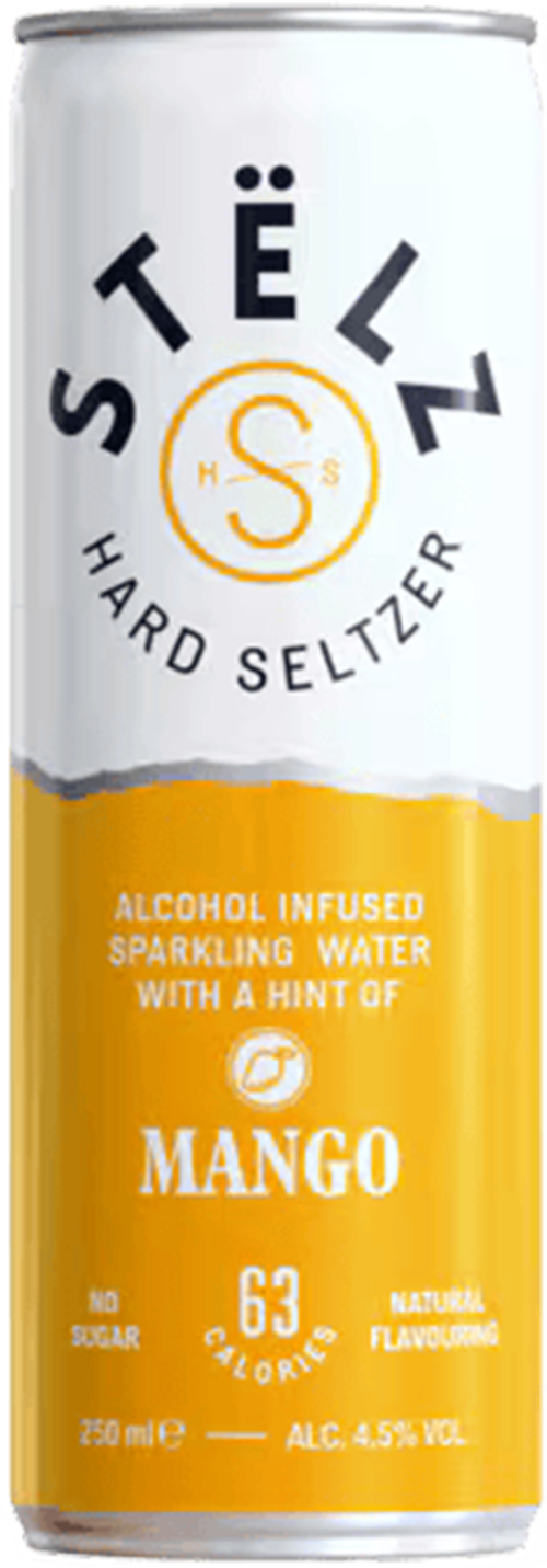 6 blikken Stëlz Mango Hard Seltzer 4,5% 250ml - Boodschappen