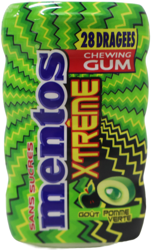 5 Pakken Mentos Kauwgom Sour Apple 28 Stuks - Boodschappen