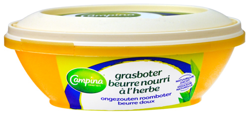 2 pakken Campina botergoud ongezout grasboter kuipje225gr - Boodschappen