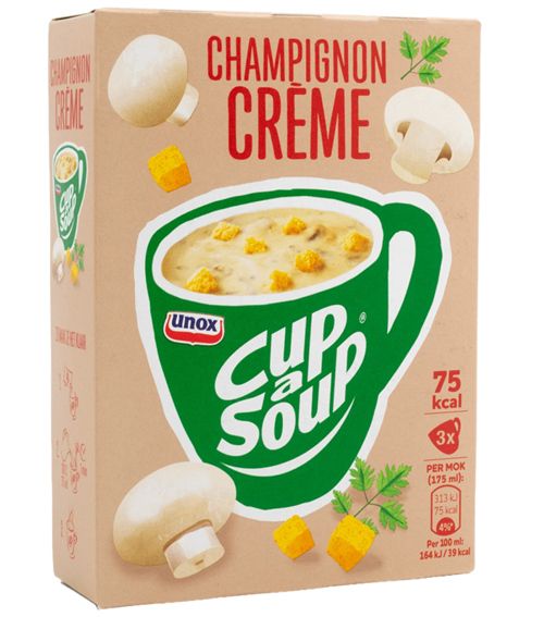 4 pakken Unox Cup a Soup champignon 3x17 GR - Boodschappen
