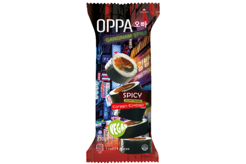 5 stuks Oppa korean kimbap spicy bulgogi vegan 230gr - Boodschappen