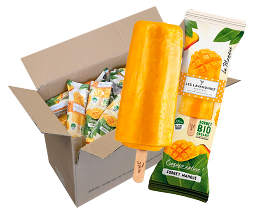Lavandines Sorbet Mango ijsjes 100x70 ML - Boodschappen